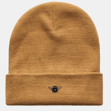 Load image into Gallery viewer, Tiny Embroidered Bumble Bee Cuffed Beanie