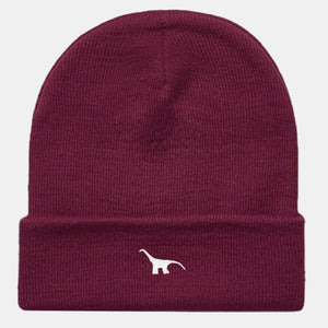 Tiny Embroidered Dino Cuffed Beanie