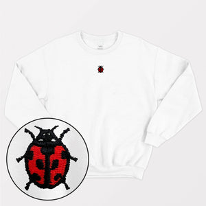 Tiny Ladybug Embroidered Ethical Vegan Sweatshirt (Unisex)
