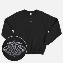 Load image into Gallery viewer, Tiny Moth Embroidered Ethical Vegan Sweatshirt (Unisex)