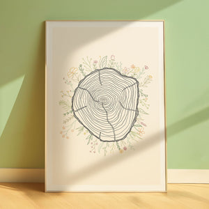 Tree Rings Art Print