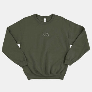 VO Embroidered Ethical Vegan Sweatshirt (Unisex)-Vegan Apparel, Vegan Clothing, Vegan Sweatshirt, JH030-Vegan Outfitters-X-Small-Khaki-Vegan Outfitters