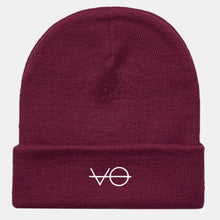 Load image into Gallery viewer, VO Embroidered Cuffed Beanie, Vegan Gift