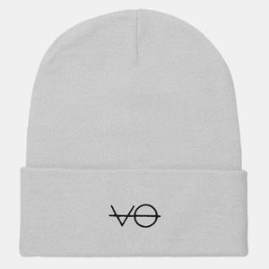 VO Embroidered Cuffed Beanie, Vegan Gift