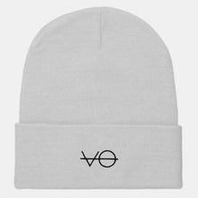 Load image into Gallery viewer, VO Embroidered Cuffed Beanie, Vegan Gift