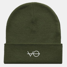 Load image into Gallery viewer, VO Embroidered Cuffed Beanie, Vegan Gift