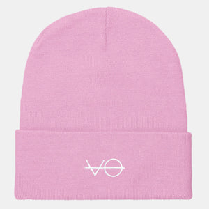 Gestickte VO Cuffed Vegan Beanie, veganes Geschenk