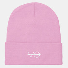 Load image into Gallery viewer, VO Embroidered Cuffed Beanie, Vegan Gift