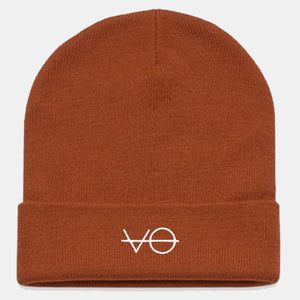 VO Embroidered Cuffed Beanie, Vegan Gift