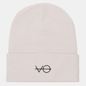 Gestickte VO Cuffed Vegan Beanie, veganes Geschenk