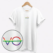 Load image into Gallery viewer, VO Embroidered Pride Ethical Vegan T-Shirt (Unisex)