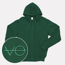 Load image into Gallery viewer, VO Embroidered Zipped Hoodie (Unisex)