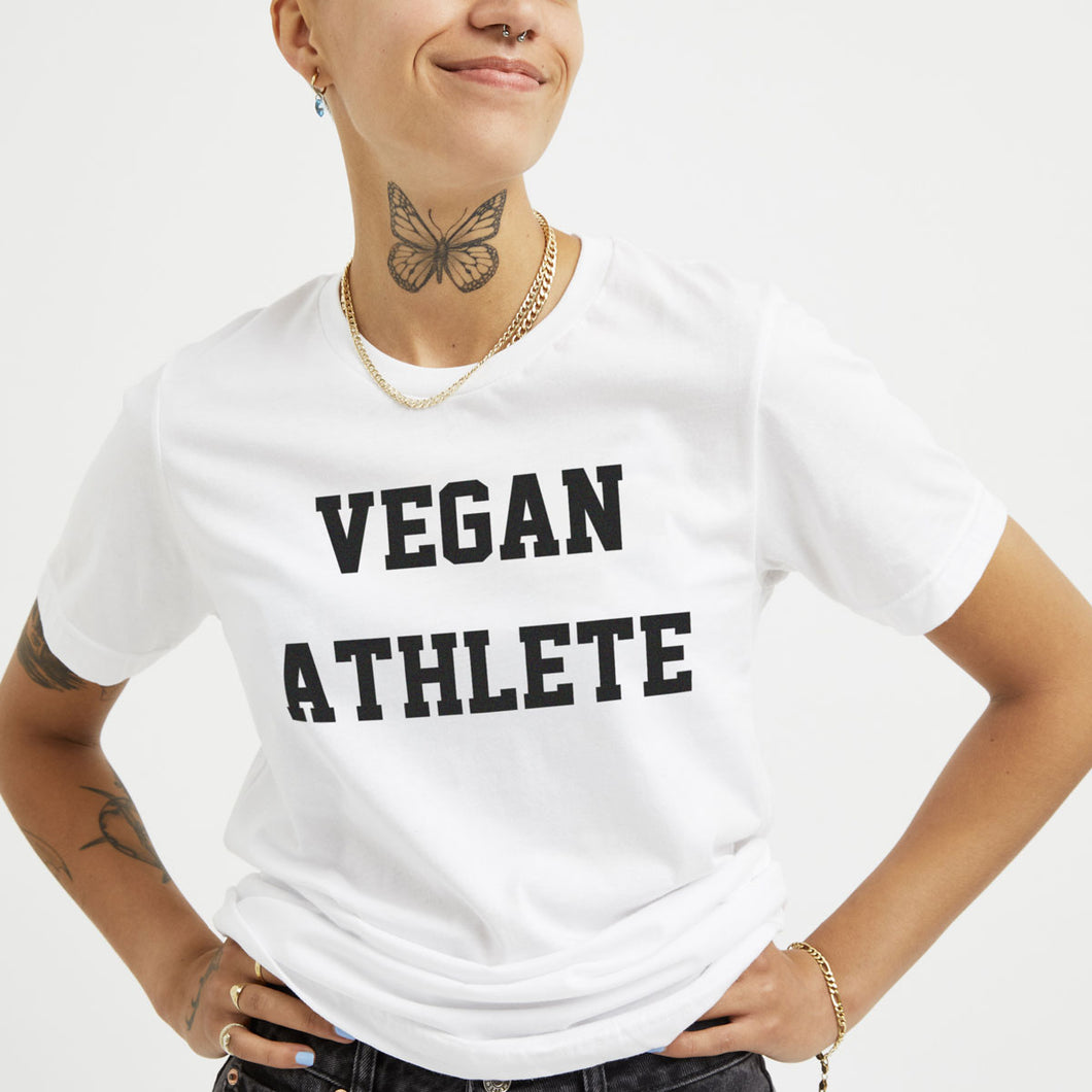 T-shirt végétalien éthique d’athlète végétalien (unisexe)