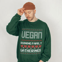 Load image into Gallery viewer, Vegan Ruining Family Gatherings Vegan Christmas Jumper (Unisex)