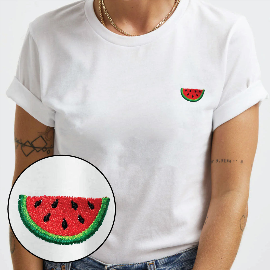 Watermelon Embroidered T-Shirt (Unisex) – Vegan Outfitters