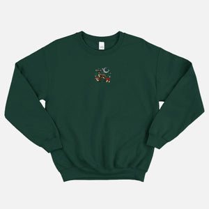 Woodland Scene Embroidered Ethical Vegan Sweatshirt (Unisex)