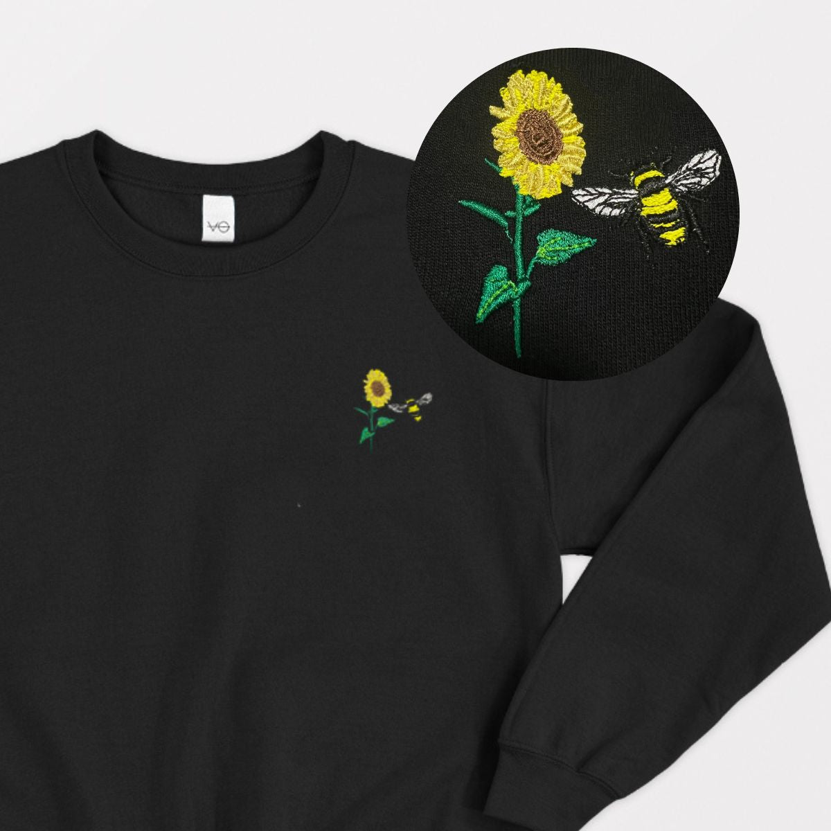 Sunflower Embroidered Sweatshirt Unisex