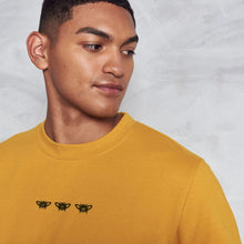 Load image into Gallery viewer, Bumble Bees Embroidered Ethical Vegan Sweatshirt (Unisex)