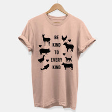 Laden Sie das Bild in den Galerie-Viewer, Be Kind To Every Kind Ethical Vegan T-Shirt (Unisex)-Vegan Apparel, Vegan Clothing, Vegan T Shirt, BC3001-Vegan Outfitters-X-Small-Dusty Peach-Vegan Outfitters