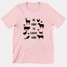 Load image into Gallery viewer, Be Kind To Every Kind Kids T-Shirt (Unisex)-Vegan Apparel, Vegan Clothing, Vegan Kids Shirt, Mini Creator-Vegan Outfitters-3-4 Years-Pastel Pink-Vegan Outfitters