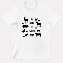 Charger l&#39;image dans la galerie, Be Kind To Every Kind Kids T-Shirt (Unisex)-Vegan Apparel, Vegan Clothing, Vegan Kids Shirt, Mini Creator-Vegan Outfitters-3-4 Years-White-Vegan Outfitters