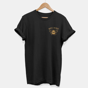 Bee Kind Ethical Vegan T-Shirt (Unisex)-Vegan Apparel, Vegan Clothing, Vegan T Shirt, BC3001-Vegan Outfitters-X-Small-Black-Vegan Outfitters