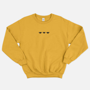 Bumble Bees Embroidered Ethical Vegan Sweatshirt (Unisex)