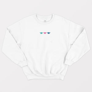 Colourful Bees Embroidered Ethical Vegan Sweatshirt (Unisex)