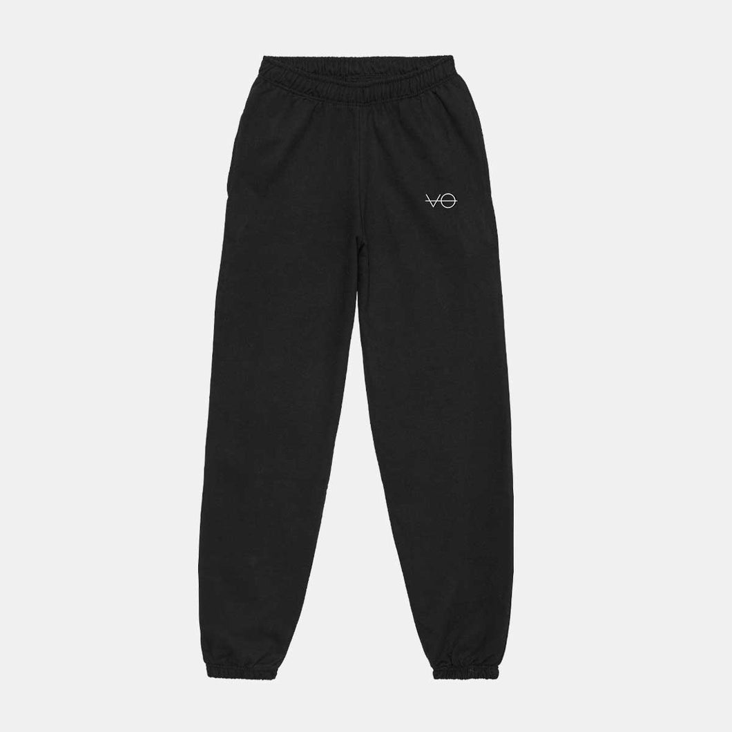Classic Fit VO Embroidered Joggers (Unisex)-Vegan Apparel, Vegan Clothing, Vegan Joggers, JH072-Vegan Outfitters-Small-Black-Vegan Outfitters
