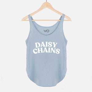 Daisy Chains Women's Festival Tank-Vegan Apparel, Vegan Clothing, Vegan Tank Top, NL5033-Vegan Outfitters-X-Small-Cloudy Blue-Vegan Outfitters