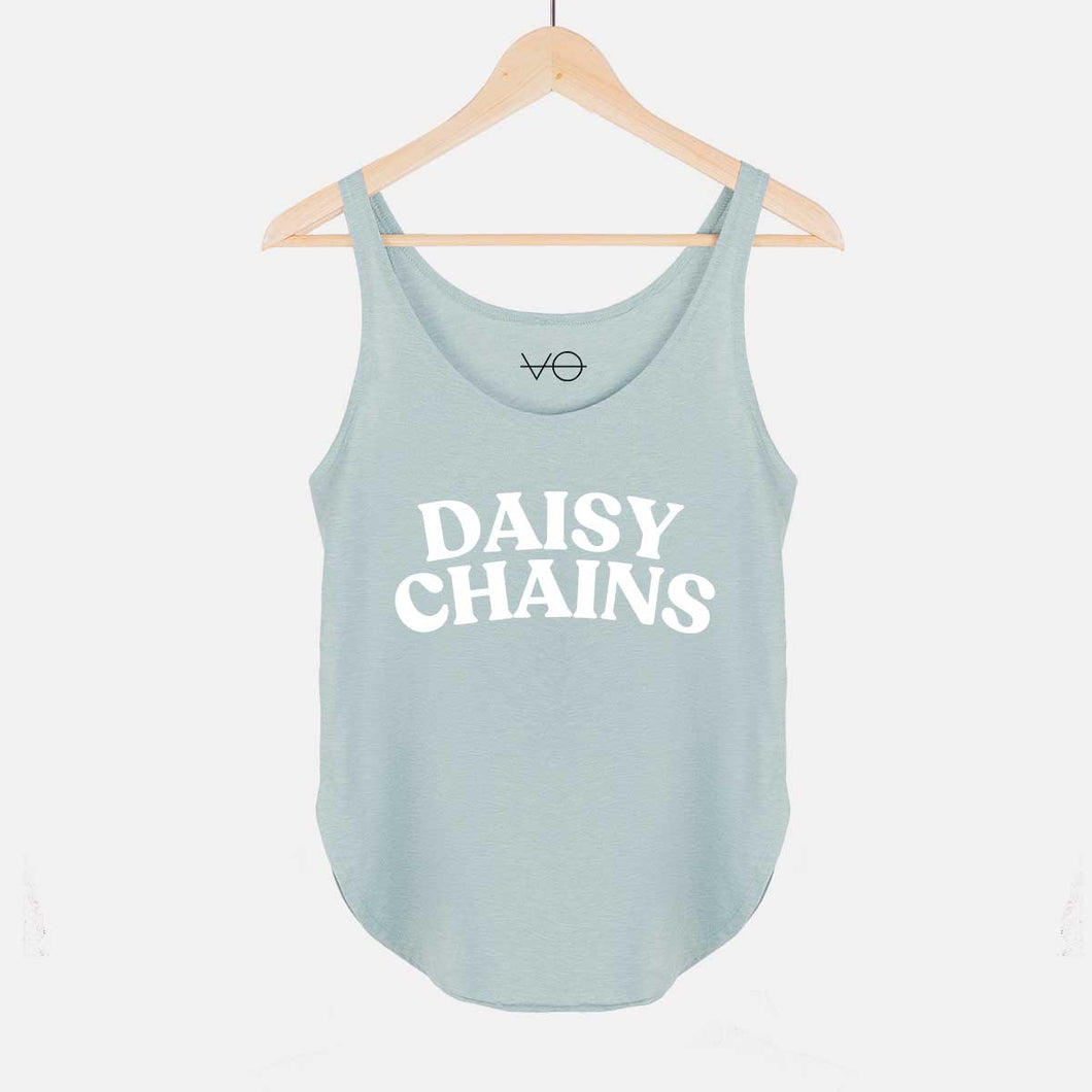 Daisy Chains Women's Festival Tank-Vegan Apparel, Vegan Clothing, Vegan Tank Top, NL5033-Vegan Outfitters-X-Small-Green Tea-Vegan Outfitters