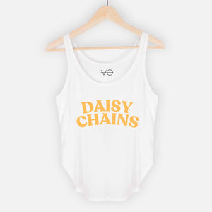 Daisy Chains Women's Festival Tank-Vegan Apparel, Vegan Clothing, Vegan Tank Top, NL5033-Vegan Outfitters-X-Small-White-Vegan Outfitters