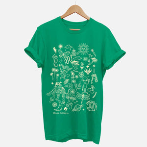 Doodle T-Shirt (Unisex)-Vegan Apparel, Vegan Clothing, Vegan T Shirt, BC3001-Vegan Outfitters-X-Small-Green-Vegan Outfitters
