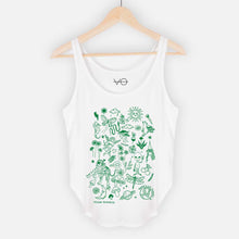 Load image into Gallery viewer, Doodle Women&#39;s Festival Tank-Vegan Apparel, Vegan Clothing, Vegan Tank Top, NL5033-Vegan Outfitters-X-Small-White-Vegan Outfitters