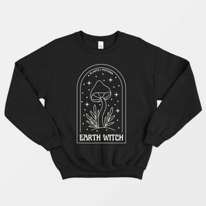 Earth Witch Sweatshirt (Unisex)-Vegan Apparel, Vegan Clothing, Vegan Sweatshirt, JH030-Vegan Outfitters-X-Small-Black-Vegan Outfitters