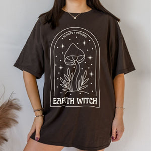 Earth Witch T-Shirt (Unisex)-Vegan Apparel, Vegan Clothing, Vegan T Shirt, BC3001-Vegan Outfitters-X-Small-Forest Green-Vegan Outfitters
