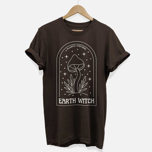 Earth Witch T-Shirt (Unisex)-Vegan Apparel, Vegan Clothing, Vegan T Shirt, BC3001-Vegan Outfitters-X-Small-Brown-Vegan Outfitters