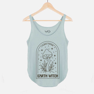 Earth Witch Women's Festival Tank-Vegan Apparel, Vegan Clothing, Vegan Tank Top, NL5033-Vegan Outfitters-X-Small-Green Tea-Vegan Outfitters