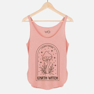Earth Witch Women's Festival Tank-Vegan Apparel, Vegan Clothing, Vegan Tank Top, NL5033-Vegan Outfitters-X-Small-Pink Salt-Vegan Outfitters