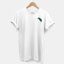 Laden Sie das Bild in den Galerie-Viewer, Embroidered Ladybug T-Shirt (Unisex)-Vegan Apparel, Vegan Clothing, Vegan T Shirt, BC3001-Vegan Outfitters-X-Small-White-Vegan Outfitters