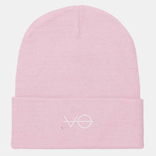 Load image into Gallery viewer, Embroidered VO Cuffed Vegan Beanie, Vegan Gift-Vegan Apparel, Vegan Accessories, Vegan Gift, Vegan Cuffed Beanie, BB45-Vegan Outfitters-Dusty Pink-Vegan Outfitters