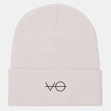 Load image into Gallery viewer, Embroidered VO Cuffed Vegan Beanie, Vegan Gift-Vegan Apparel, Vegan Accessories, Vegan Gift, Vegan Cuffed Beanie, BB45-Vegan Outfitters-Sand-Vegan Outfitters