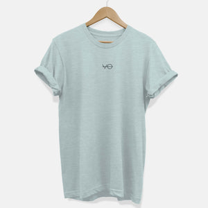 Embroidered VO Logo Ethical Vegan T-Shirt (Unisex)-Vegan Apparel, Vegan Clothing, Vegan T Shirt, BC3001-Vegan Outfitters-X-Small-Dusty Blue-Vegan Outfitters