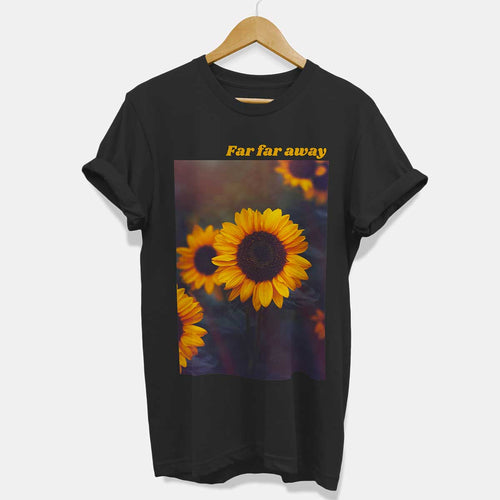 Far Far Away Vegan T-Shirt (Unisex)-Vegan Apparel, Vegan Clothing, Vegan T Shirt, BC3001-Vegan Outfitters-X-Small-Black-Vegan Outfitters