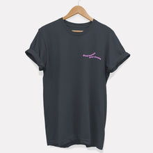 Laden Sie das Bild in den Galerie-Viewer, Good Karma Over Drama Ethical Vegan T-Shirt (Unisex)-Vegan Apparel, Vegan Clothing, Vegan T Shirt, Creator-Vegan Outfitters-X-Small-India Ink Grey-Vegan Outfitters