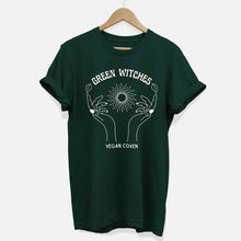 Laden Sie das Bild in den Galerie-Viewer, Green Witches T-Shirt (Unisex)-Vegan Apparel, Vegan Clothing, Vegan T Shirt, BC3001-Vegan Outfitters-X-Small-Forest Green-Vegan Outfitters