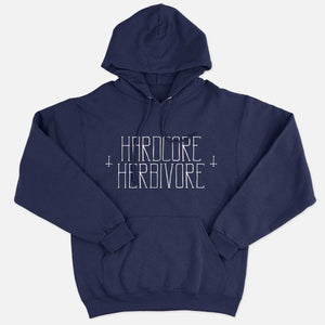 Hardcore Herbivore Ethical Vegan Hoodie (Unisex)-Vegan Apparel, Vegan Clothing, Vegan Hoodie JH001-Vegan Outfitters-X-Small-Navy-Vegan Outfitters