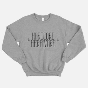 Hardcore Herbivore Ethical Vegan Sweatshirt-Vegan Apparel, Vegan Clothing, Vegan Sweatshirt, JH030-Vegan Outfitters-X-Small-Grey-Vegan Outfitters