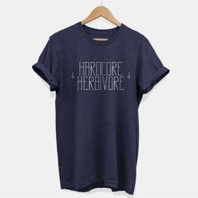 Load image into Gallery viewer, Hardcore Herbivore Ethical Vegan T-Shirt (Unisex)-Vegan Apparel, Vegan Clothing, Vegan T Shirt, BC3001-Vegan Outfitters-X-Small-Navy-Vegan Outfitters