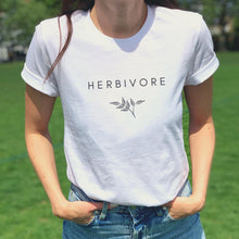 Laden Sie das Bild in den Galerie-Viewer, Herbivore Classic Ethical Vegan T-Shirt (Unisex)-Vegan Apparel, Vegan Clothing, Vegan T Shirt, BC3001-Vegan Outfitters-X-Small-Black-Vegan Outfitters